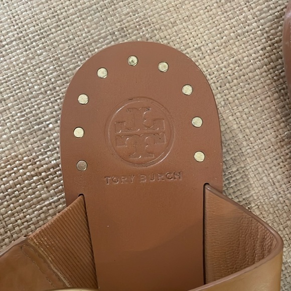 Tory Burch - Brannan Studded Leather Sandals - Tan - Size 7.5 - Picture 6 of 7